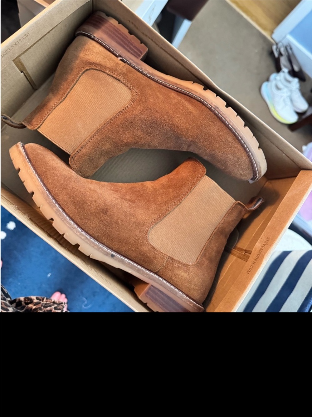 Womens Suede Chelsea Boots - Brown